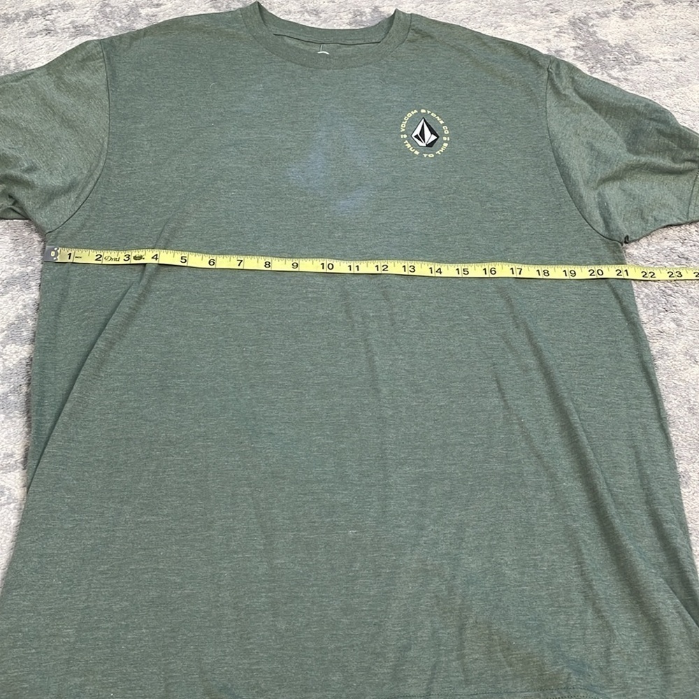 Volcom True To This Graphic Tee T Shirt Short Sleeve Green Skater Sz L - Picture 5 of 9